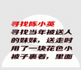 失踪人员：陈小英